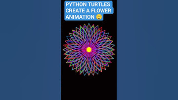 Python Creates a Beautiful Flower 🌸 | Amazing Turtle Graphics Animation!