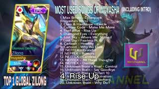 Top 1 Global Supreme Zilong INUYASHA Most Used Background No Copyright Gaming Mix