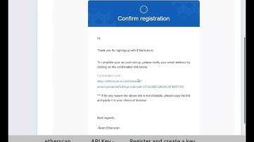 etherscan.io API Key - Register and create a key