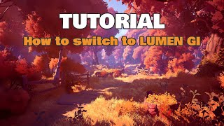 Tutorial - How to switch to Lumen GI - Stylized Meadow Environment - Unreal 5 - FAB
