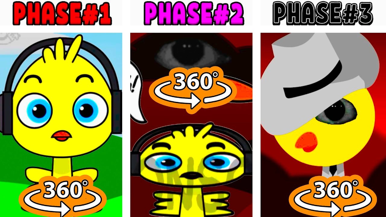 All Phases in New Incredibox Sprunki Oc of Pulcino Pao: From Phase 1 to Phase 3 360 VR! #35