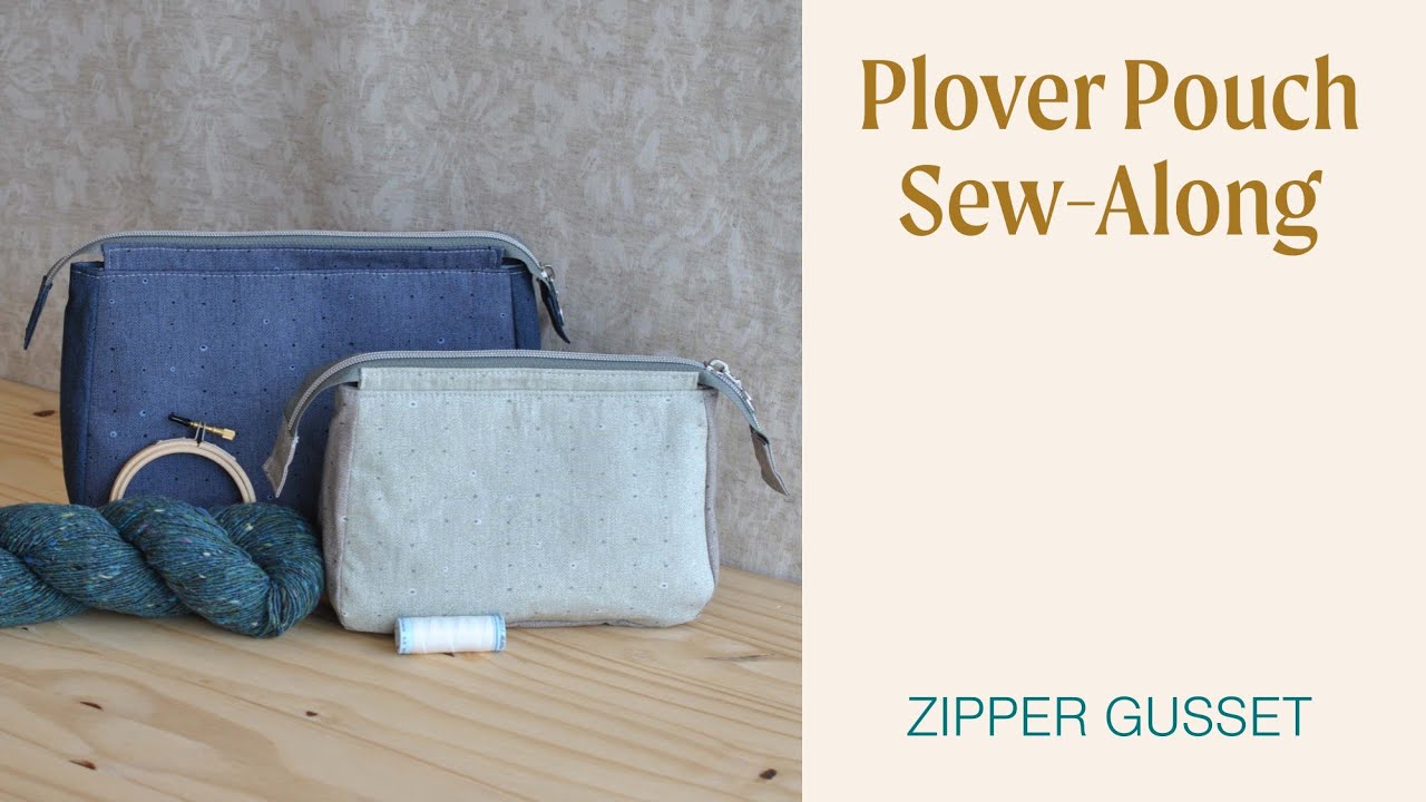 Plover Pouch : Inserting Zipper Gusset - YouTube