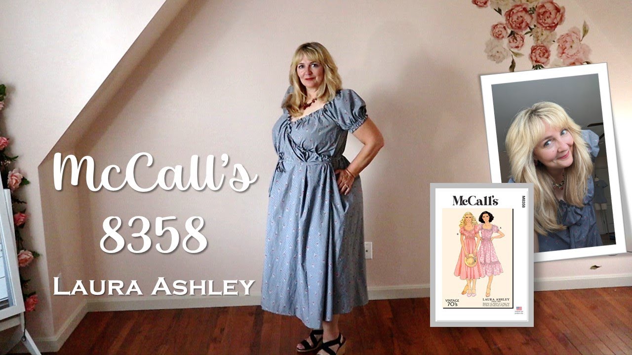 McCalls 7431 Boho Dress Misses Size 6 14 Sewing Pattern Laura Ashley  Cottagecore