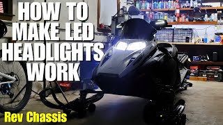 SkiDoo Rev Chassis LED Install | Including Fixing The High Beam Only Problem!