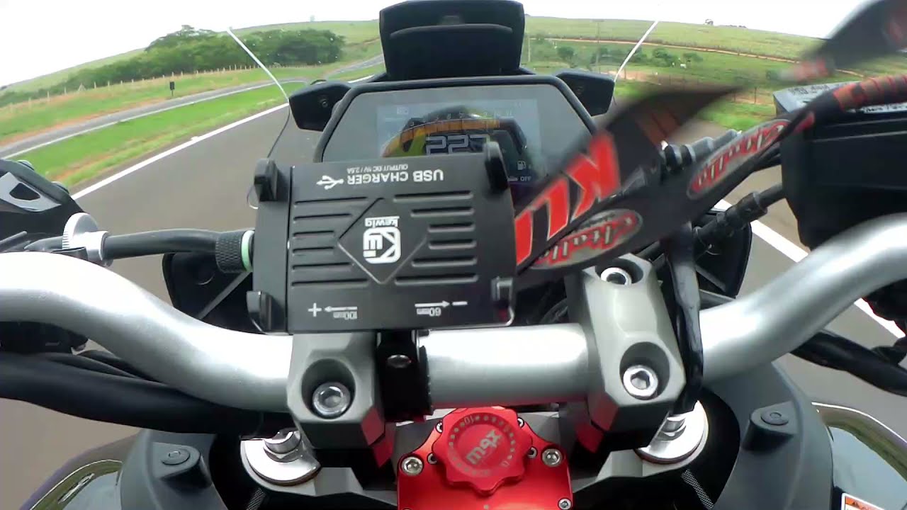 shimada tracer 900 gt, com amortecedor de direção.