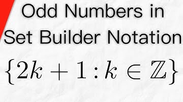 Odd Numbers in Set Builder Notation (Set Builder Form) | Set Theory