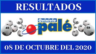 Resultados de la loteria Quiniela Pale de hoy 08 de Octubre del 2020
