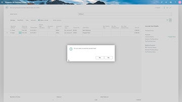 Dynamics Business Central - Recurring General Journals