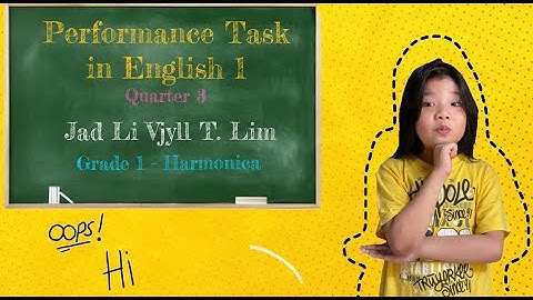 #2 Performance Task in English 1: Two Stanza Rhyme #twostanzarhyme #educationalvideosforkids
