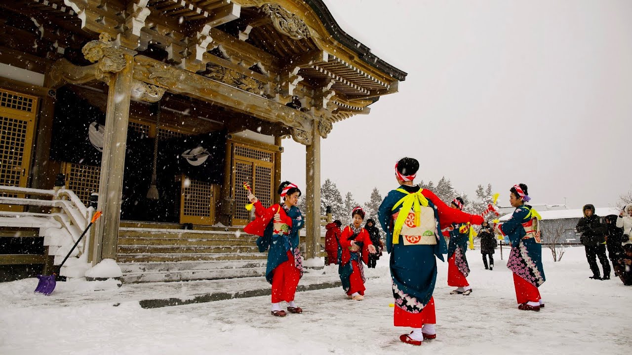令和8年　小田野沢　鍵掛神社·深山神社　餅つき踊り奉納