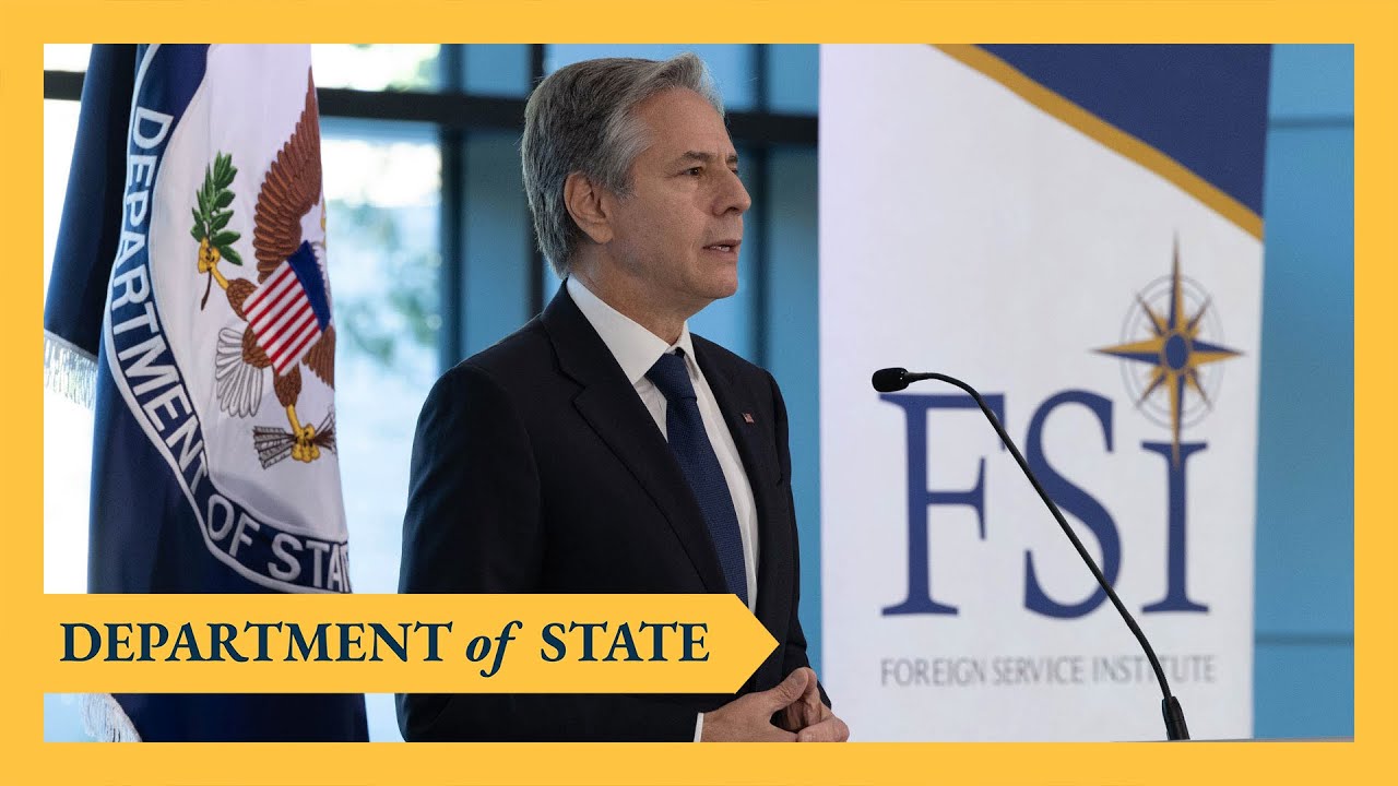 Secretary Blinken delivers remarks at the opening ceremony for a new innovative building at the FSI