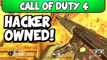 Hacker gets Owned, Ragequits, and Loses the Match! (COD4 BONUS)