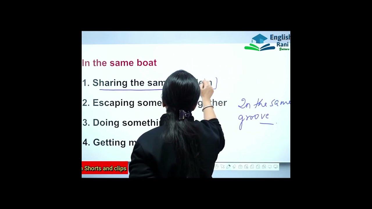 In the same boat idioms idiomsandphrases idioms shorts vocabulary 