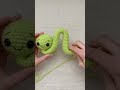 Making a crochet amigurumi inchworm