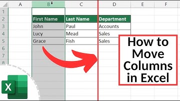 How to Move Columns in Excel (The Easiest Way)