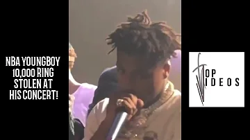 NBA Youngboy ring gets stolen at his concert! "Shut up...stop moving"