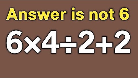 6 × 4 ÷ 2 + 2 = ❓ / Can you solve this simple math problem / Simplify pemdas rules question
