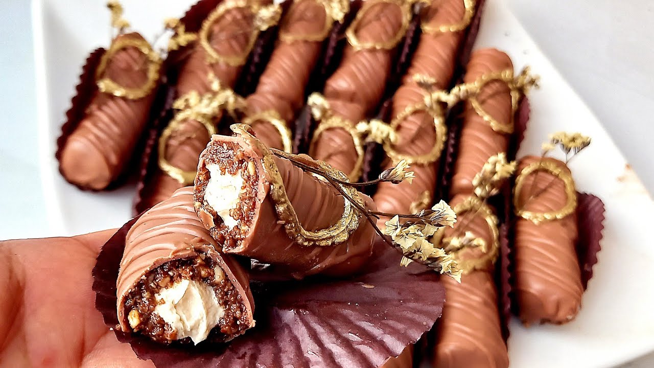 سيقار الكوكيز بدون فرن ❌️بدون مول بكريمة الكرامال والشامية تحضريه في خمس دقايق