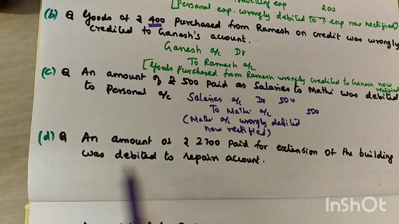 09:07 Rectification of errors Ex sum 7 - YouTube