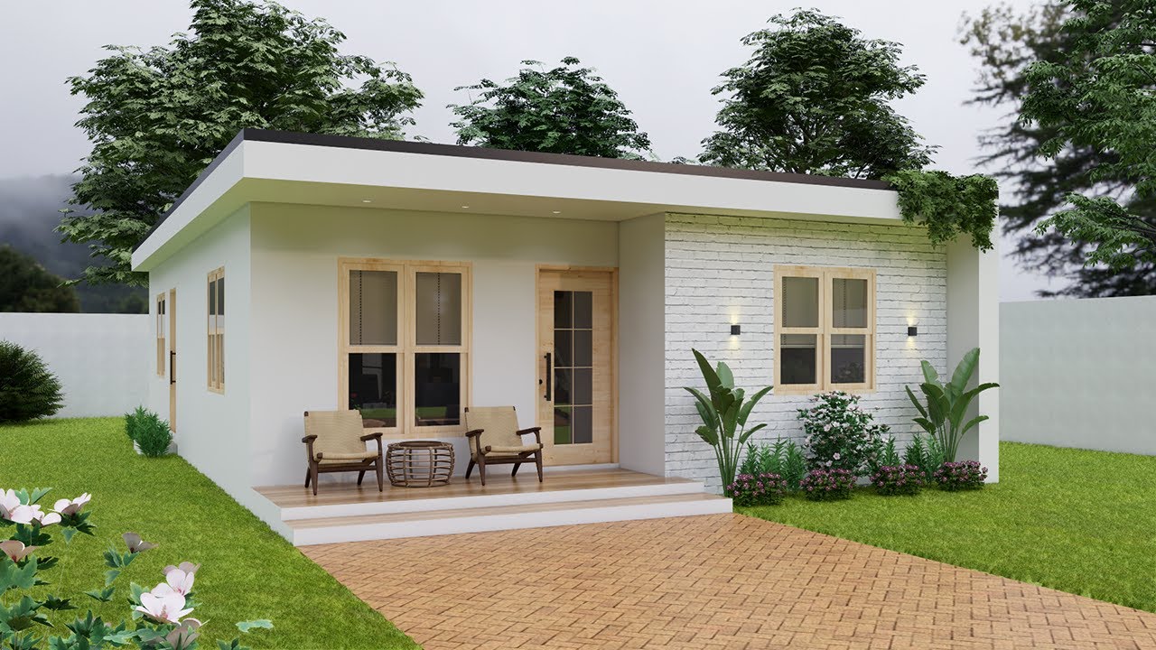 26'x39' (8x12 Meters) Modern House Design With 2 Bedrooms | Small 1-Story House