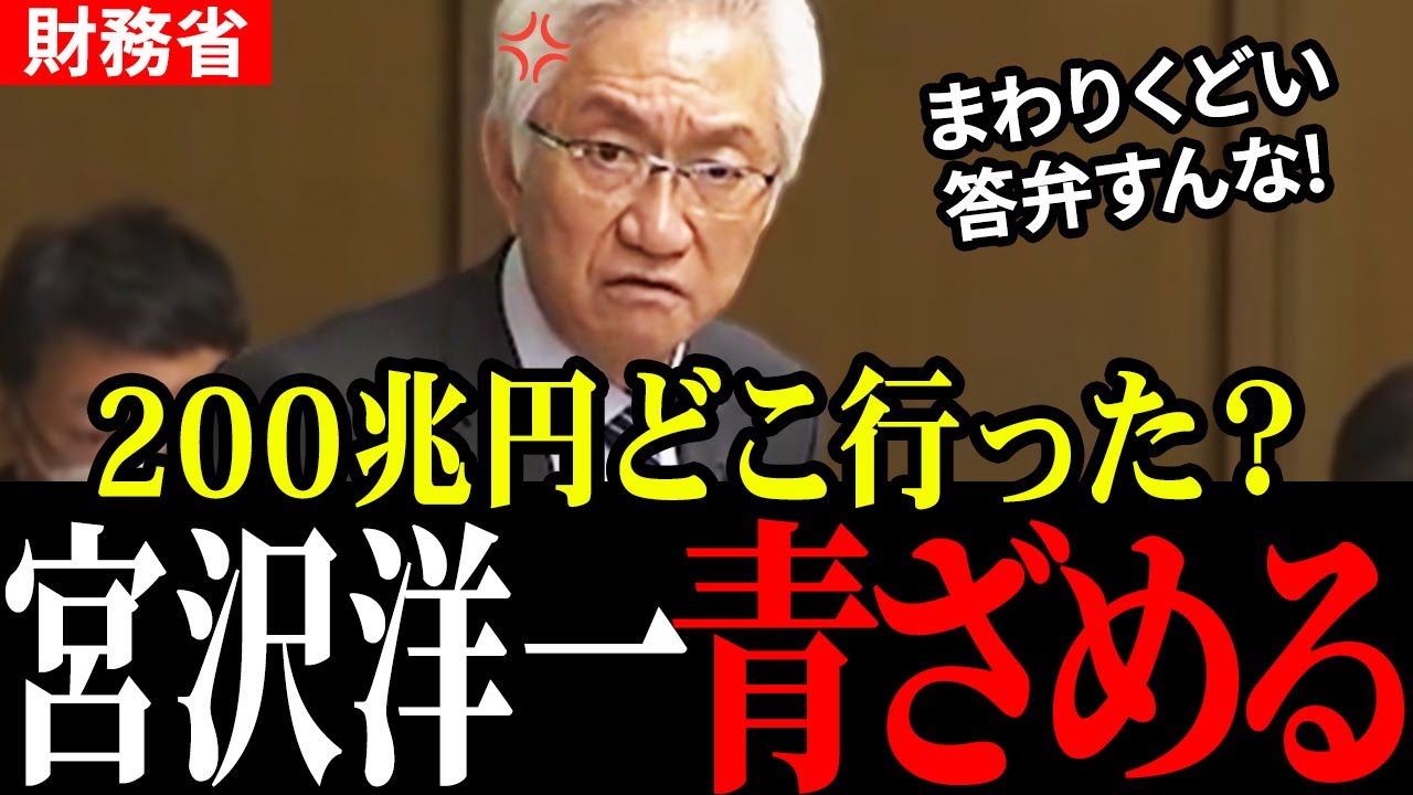 【西田昌司】自民党議員ですら異変に気付く...消えた200兆円について西田議員が財務省＆宮沢洋一をぶった斬る！【国会中継/財務省/日銀/金融庁】