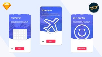 Travel App UI Design | Intro Screens | Sketch | Tutorial