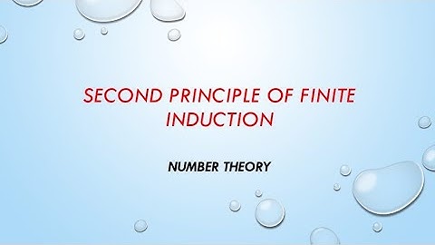 Second Principle Of Finite Induction
