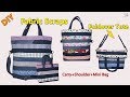 DIY CARRY + SHOULDER FOLDOVER TOTE + MINI BAG | FABRIC SCRAPS | TOTE BAG | DIY BAG SEWING TUTORIAL