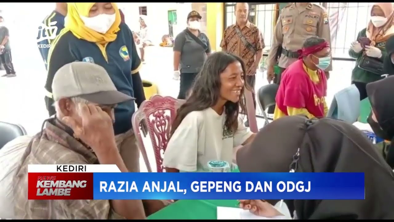 KEDIRI - Razia ANJAL, Gepeng Dan ODGJ