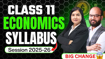 Class 11 Economics Syllabus 2025-26 | Economics New Syllabus | Economics Paper Pattern 2025