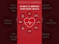 Improve Heart Health Fast: 10 Proven Tips for Longevity #healthyfood #easynutrition #hearthealth