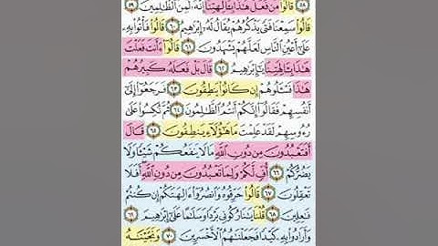 تيسير حفظ سورة الانبياء بالتكرار  الوجه السادس الايات  ( 58-72 ) مكرر 5 مرات بصوت الشيخ عبد ااباسط
