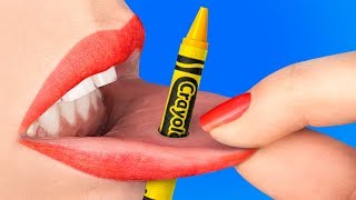 Video thumbnail of "13 Fun And Useful DIY School Supplies Ideas / Weird Ways To Sneak Accessories Into Class"