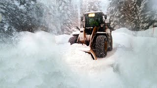 Snow Plowing in Fresh Winter Weather | Snow Removing Machinery | Snow Clearing in Snowfall