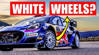Why all Rally Cars have White Wheels | #wrc #car #rally