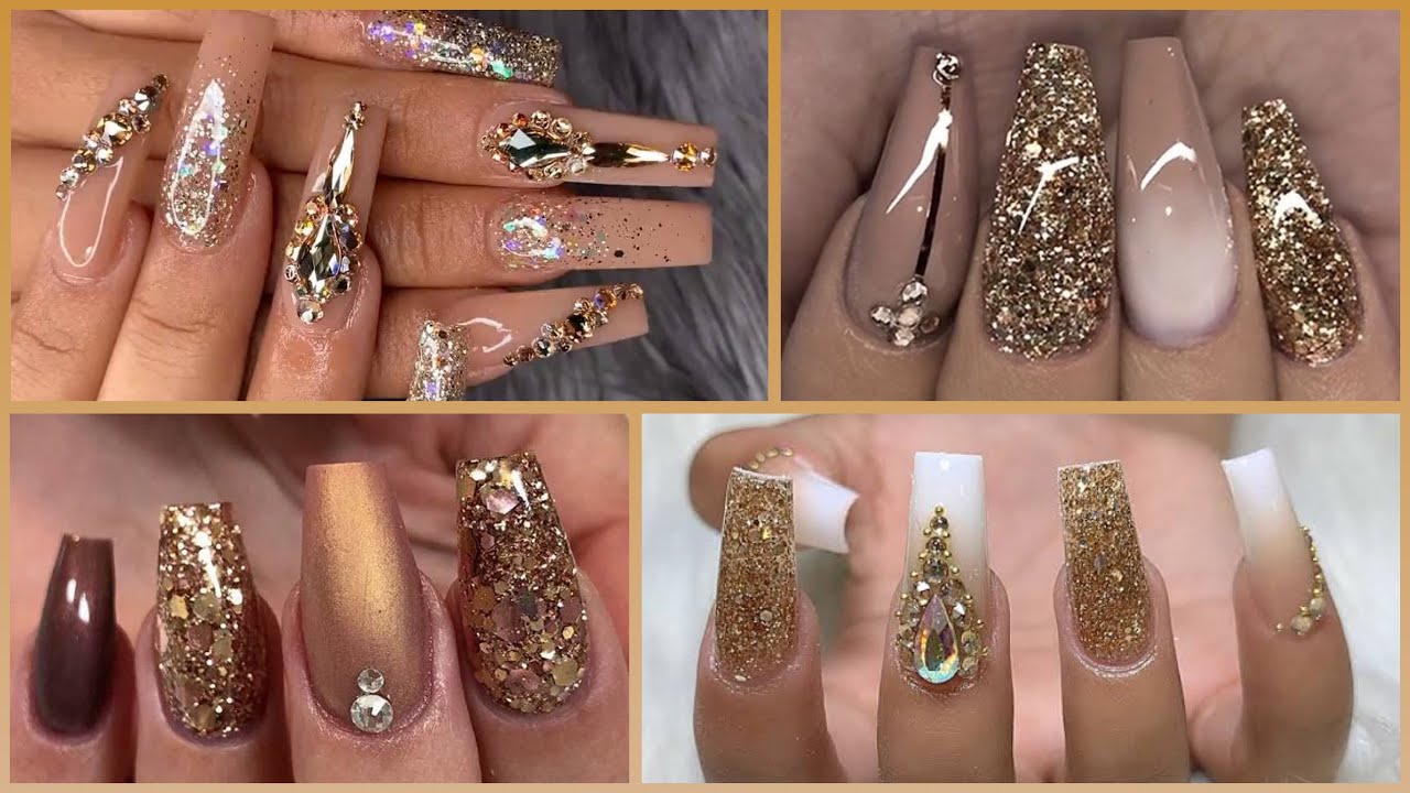 NUEVOS DISEÑOS UÑAS DE MODA 2022 |UÑAS EN COLORES NUDE CON DORADO MODA  NAILS ELEGANTES |Tips y uñas - thptnganamst.edu.vn