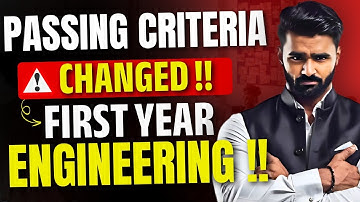 PASSING CRITERIA CHANGE !! | FIRST YEAR ENGINEERING | @pradeepgiriacademy