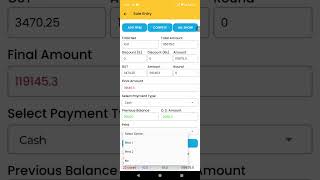 Sale Bill in mobile application for Shree Shubh Laxmi Infotech All In One jewellery software screenshot 3