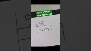 Environment day / earth day poster art ideas for preschool toddlers with thumb print