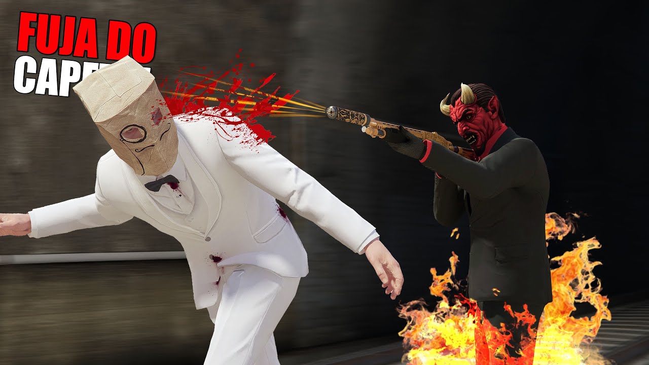 Fuja do CAPETA no GTA 5 online | Momentos Engraçados