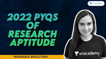 2022 PYQs of Research Aptitude | Niharika Bhagtani | Paper1 | NET/ JRF 2023 | Niharika Bhagtani