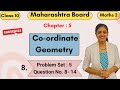 8.Maharashtra Board|Class10|Math2|SemiEnglish| Marathi |Co-ordinate Geometry-Problem Set 5 ( 8- 14)