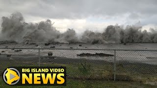 High Surf Batters Hilo Bayfront Highway (December 18, 2023) by Big Island Video News 6,280 views 4 months ago 1 minute, 36 seconds