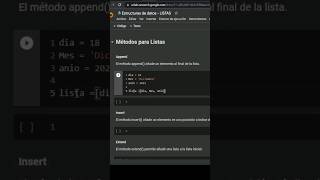 Arrays y Listas en Python | Método append | Agregar elementos a una lista