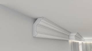 Window Cornice Curtain Rail cover from premium EPS - coving model FK15 from Homemerce.com