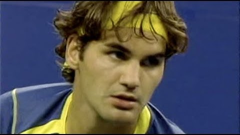 Federer play and slow motion（vs Agassi／2005 US Open Final）