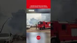 Ghaziabad Fire: Massive Blaze Engulfs Slum in Indirapuram, Vehicles Affected