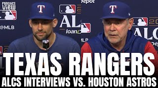 Nathan Eovaldi \& Bruce Bochy talk Texas Rangers vs. Houston Astros, Max Scherzer \& Jon Gray Return