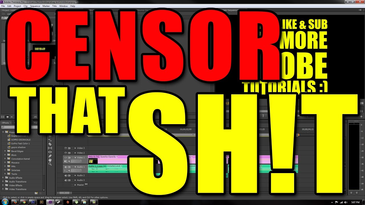 How To Censor Swear Words In Adobe Premiere Free Censor Beep