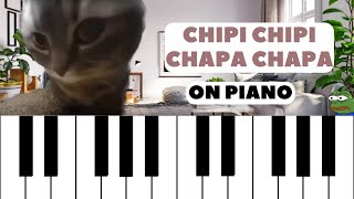 CHIPI CHIPI CHAPA CHAPA MEME on piano (COVER AND LESSON)